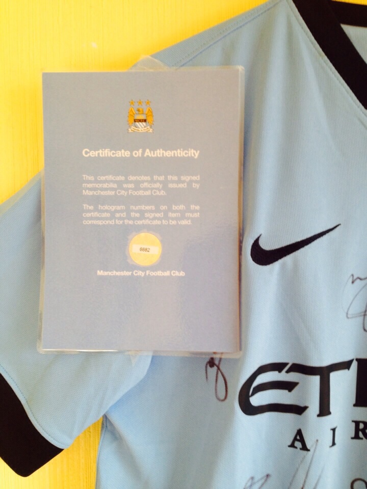 Certificado Manchester City